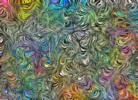 Fluid lines of color movement Stock Illustration