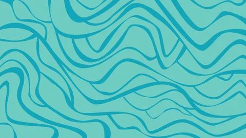 Fluid Lines on Light Turquoise Background Stock Illustration