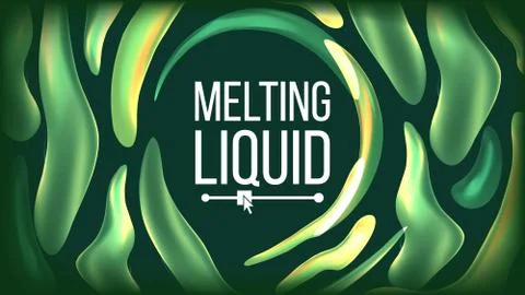 Fluid Liquid Background Vector. Futuristic Design. Abstract Flowing Texture Illustrazione stock