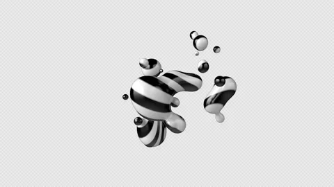 Fluid liquid blob, metaball morphing animation. Scattering, merging and flowing Stock Footage 142485750