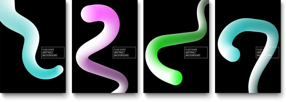 Fluid liquid gradient background vector illustrator 01 Stock Illustration