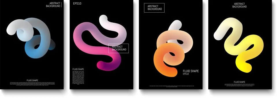 Fluid liquid gradient background vector illustrator 01 Stock Illustration