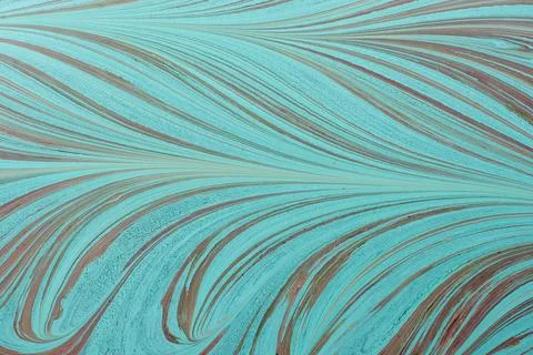 Fluid liquid ink Ebru marbling abstract texture background. Stock Illustration