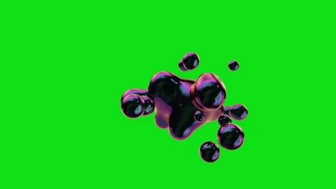 Fluid liquid iridescent blob, metaball morphing animation. Scattering and f.. Stock Footage 337904524