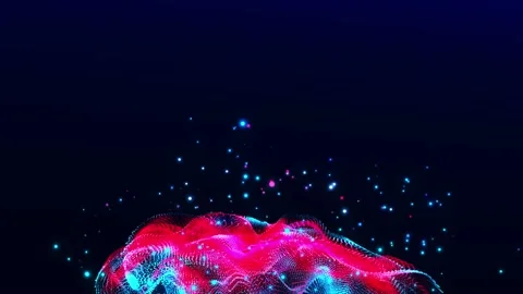 Fluid Liquid Particles 3 Stock Footage 194549315