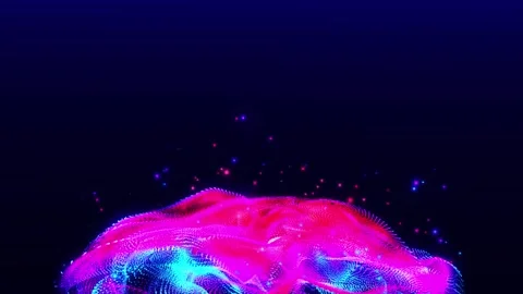 Fluid Liquid Particles 4 Stock Footage 194549317