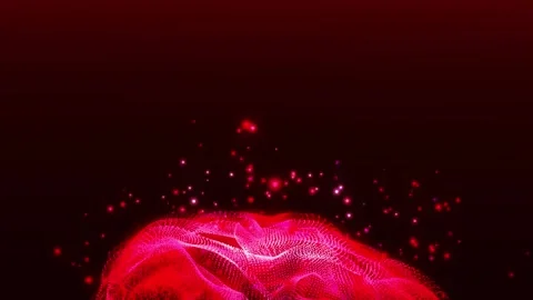 Fluid Liquid Particles Animation Modern Smooth Background Stock Footage 194549316