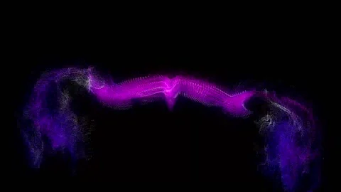 Fluid Liquid Particles Animation Modern Smooth Background Stock Footage 197066708