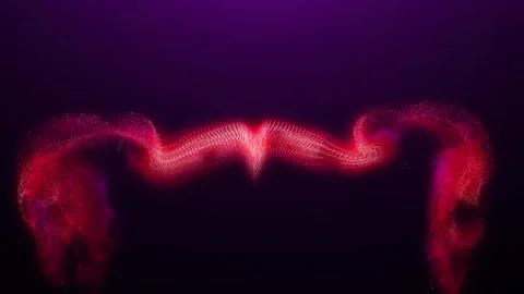 Fluid Liquid Particles Animation Modern Smooth Background Stock Footage 197066712