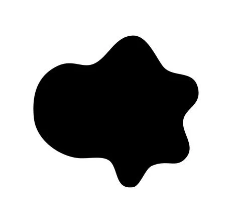 Fluid liquid random organic shapes vector isolated on white background Stock Illustration