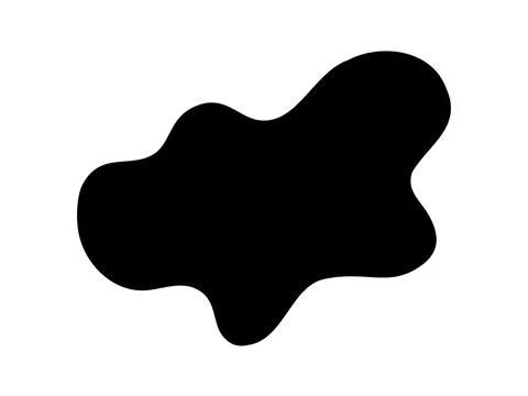 Fluid liquid random organic shapes vector isolated on white background Stock Illustration