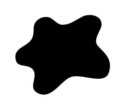 Fluid liquid random organic shapes vector isolated on white background Illustrazione stock