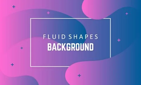 Fluid liquid shapes background. Dynamic background with fluid shapes modern Stock Illustration