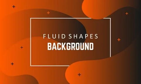 Fluid liquid shapes background. Dynamic background with fluid shapes modern Stock Illustration