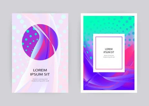 Fluid liquid shapes composition. Wavy geometric background. Colorful abstract Stock Illustration