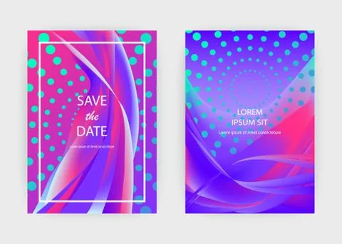 Fluid liquid shapes composition. Wavy geometric background. Colorful abstract Stock Illustration