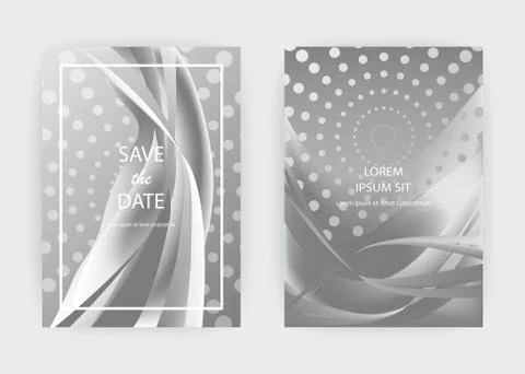 Fluid liquid shapes composition. Wavy geometric background. Monochrome grey a Stock Illustration