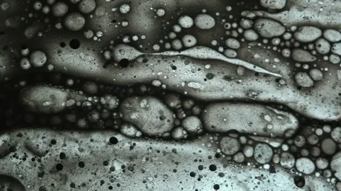Fluid looks like molecules in macro mode Stock Footage 127239423
