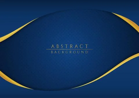 Fluid luxury wave shape design abstract background gold metallic style Stock Illustration