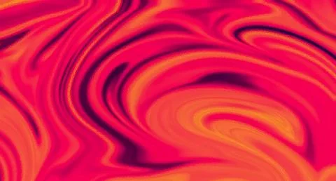 Fluid Marble Background with Red Orange Purple Swirling Liquid Texture Stock Illustration