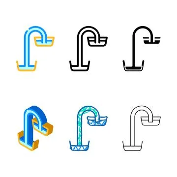 Fluid mechanics mechanical engineer color designs icon vector 스톡 일러스트