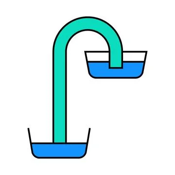 Fluid mechanics mechanical engineer icon color illustration Illustrazione stock