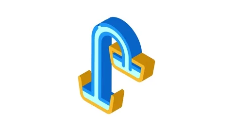 Fluid mechanics mechanical engineer isometric icon animation Stock Footage 327291676