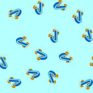 Fluid mechanics mechanical engineer isometric icon seamless pattern Stock Illustration