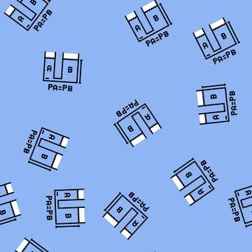 Fluid mechanics mechanical engineer vector seamless pattern Stock Illustration