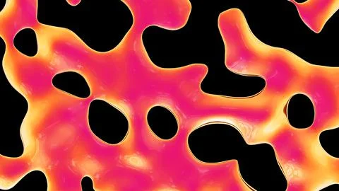 Fluid metallic drops y2k reddish background. Dynamic iridescent retrowave liquid Stockillustratie