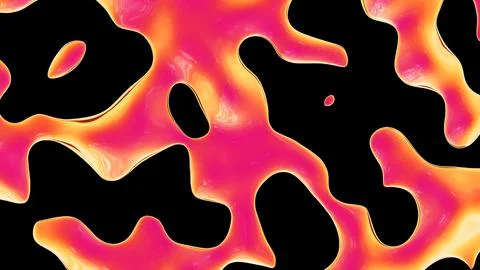 Fluid metallic drops y2k reddish background. Dynamic iridescent retrowave liquid Stockillustratie