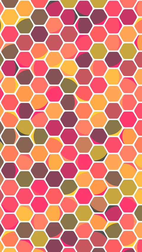 Fluid Minimal Circles Hex Mesh Procedural Corporate Animation Stock Footage 333051246