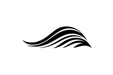 Fluid Motion: Abstract Wave Icon Design Vector Illustration. Minimalistic Stock Illustration