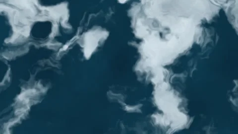 Fluid motion of blue and white colors captured in abstract Stock Footage 338277295