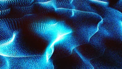 Fluid motion creates stunning blue wave patterns Stock Footage 303503708