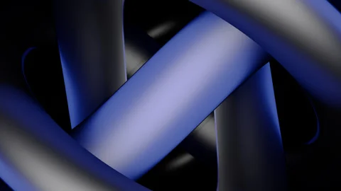 Fluid motion graphics animation of a glossy liquid glass torus swirling. Stock Footage 335096559