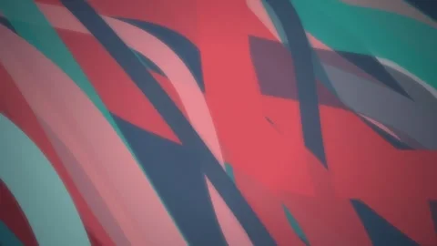 Fluid motion of intersecting wavy bands creates a dynamic visual Stock Footage 340831292