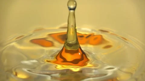 Fluid movement capturing intricate splash and ripple patterns as a single Stock Footage 340953005
