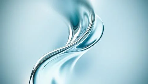 Fluid Movement of Transparent Liquid in Soft Light Stock Illustration