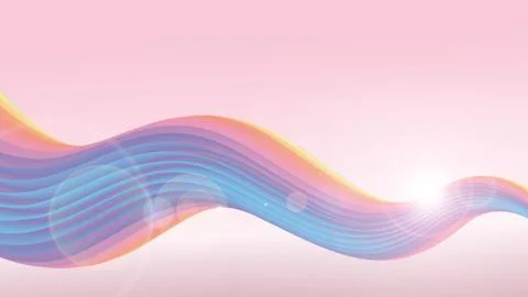 Fluid multicolored pastel soft colour gradient abstract background Stock Illustration