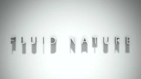 Fluid nature 3D title animation white text on a white background Stock Footage 299749768