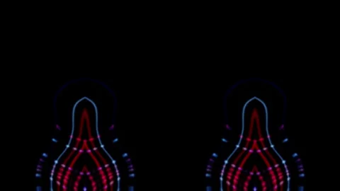 Fluid neon lines Stock Footage 258876494