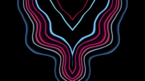 Fluid neon lines Stock Footage 258876578