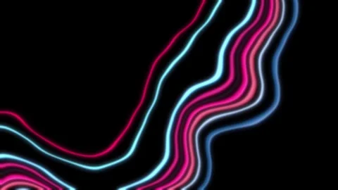 Fluid neon lines Stock Footage 258877122