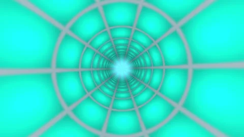 Fluid neon wormhole background with seamless looping motion Video stock 342617582