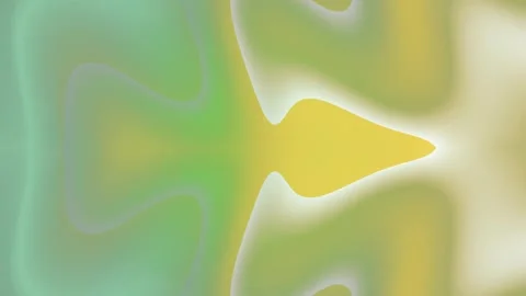 Fluid organic abstract background with soft green yellow shapes and white lines Stock Footage 335560782