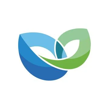 (Fluid Organic Connection Design. Vibrant, interlocked organic forms in ser.. Stock Illustration