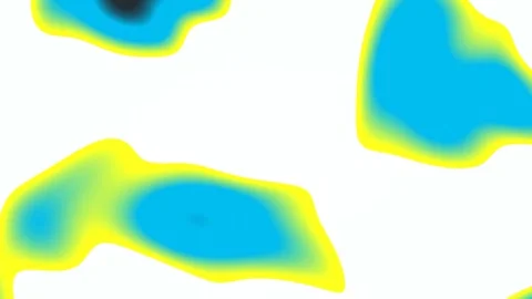 Fluid Organic Liquid Blob Animation with Blue and Yellow Gradients Stock Footage 340899339