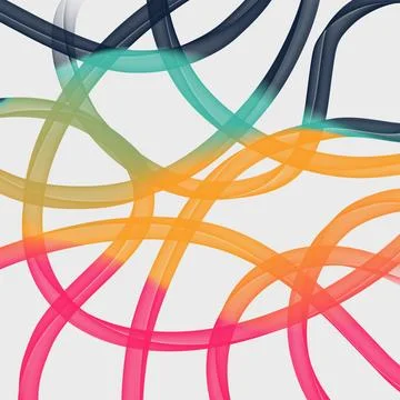 Fluid Overlapping Color Paths Stock Illustration