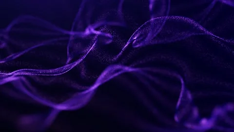 Fluid particle waves blue background. Fluid abstract fluorescent glowing mo.. Stock Footage 317442213